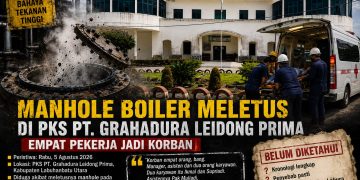 Manhole Boiler PKS PT Grahadura Leidong Prima Meletus, Empat Orang Jadi Korban