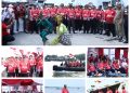 Bupati Asahan Kibarkan Bendera Merah Putih Raksasa di Panton Perairan Bagan Asahan
