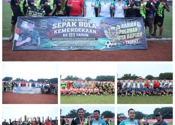 Bupati Asahan Hadiri Penutupan Turnamen Sepak Bola Kemerdekaan ke-81 Piala Dandim 0208 Asahan