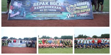 Bupati Asahan Hadiri Penutupan Turnamen Sepak Bola Kemerdekaan ke-81 Piala Dandim 0208 Asahan
