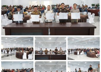 Wakil Bupati Asahan Ikuti Penandatanganan Percepatan Pendaftaran Tanah Wakaf Provinsi Sumatera Utara Secara Daring
