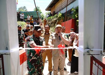 Didampingi Dandim 0206 Dairi,Bupati Pakpak Bharat Resmikan Jembatan Gantung Sepanjang 70 M Di Cubancer