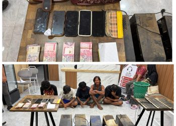 Jatanras Polres Asahan Ungkap Praktik Judi Online di Bagan Asahan, 8 Orang Diamankan