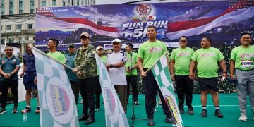 Rico Waas Bersama Pangdam I/BB dan Wagubsu Lepas 20.000 Peserta Fun Run 5K