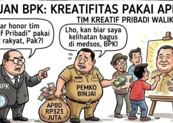 Temuan BPK : Pemko Binjai Bayar Honorarium Tim Kreatif Pribadi Pakai APBD Rp323 Juta