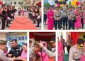 Khidmat dan Hari, Farewell Parade Kenal Pamit Kapolres Pelalawan dari AKBP John Louis Letedara Kepada AKBP Ahmad Nur Ari S. SOS, SIK, MH