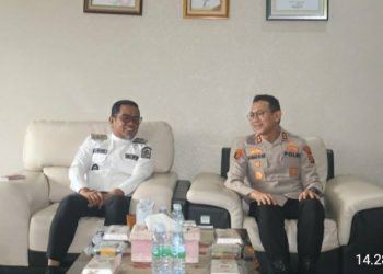 AWAL TUGAS PENUH KEHANGATAN – KAPOLRES PELALAWAN AKBP AHMAD NUR ARI SILAHTURAHMI KE BUPATI ZUKRI, PERKUAT SINERGI KAMTIBMAS