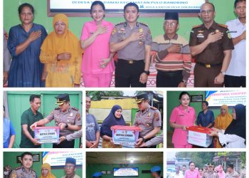 Kapolres Asahan Bersama Forkopimda Salurkan Bantuan kepada Warga Terdampak Bencana Angin Kencang