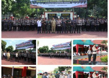Kapolres Asahan Pimpin Apel Pengecekan Kesiapan Personel PAM TPS Pilkades Serentak 2026