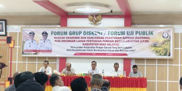 Lindungi Lahan Sawah, Pemerintah Kabupaten Nias Selatan Bahas Raperda LP2B