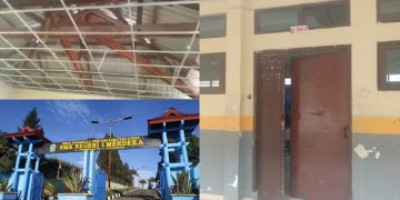 Kondisi Fisik SMKN 1 Merdeka Memprihatinkan, Pintu Rusak, Cat Mengelupas, Pintu Jebol, Realisasi BOSP TA 2025 Dipertanyakan