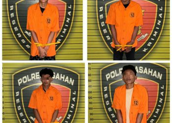 Tim Jatanras Polres Asahan Amankan Empat Terduga Pelaku Pencurian, Kerugian Korban Capai Rp. 30 Juta