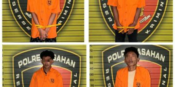 Tim Jatanras Polres Asahan Amankan Empat Terduga Pelaku Pencurian, Kerugian Korban Capai Rp. 30 Juta