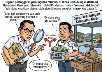 BPK Temukan Dugaan Pelanggaran Pemungutan Retribusi di Dishub Karo, Setoran Tidak Bruto